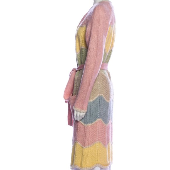 LoveShackFancy Pastel Chunky Knit Long Cardigan - Picture 3 of 14
